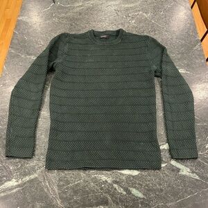 Zara Men’s Green Crewneck Knit Sweater Cotton